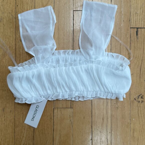 Glassons PLISSE CROPPED TOP - Picture 2 of 7